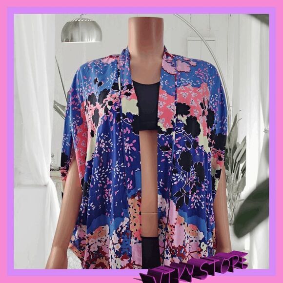 NWT  {Victoria's Secret}  Beach Chic:Blue Multicolor Cover-Up, XS/S NWT - Picture 3 of 5